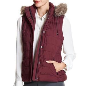Banana Republic Faux Fur Puffer Vest